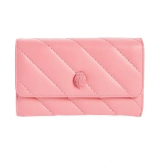 💖 Kurt Geiger Soho Drench Wallet Chain Shoulder Bag – Pink Quilted Leather - Picture 5 of 10